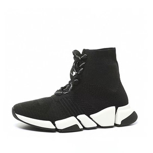 Zapatos de calcetín con cordones de diseñador para hombre, <span class=keywords><strong>zapatillas</strong></span> de deporte altas de lujo Unisex, <span class=keywords><strong>zapatillas</strong></span> de deporte al por mayor de punto de <span class=keywords><strong>marca</strong></span> de moda, malla suave para <span class=keywords><strong>mujer</strong></span> - Product Image 1