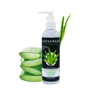OEM al por mayor Etiqueta Privada Natural 99% Aloe Vera Gel calmante hidratante orgánico para el cuerpo mano pie después del cuidado del sol