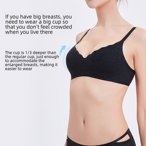 <span class=keywords><strong>Soutien</strong></span>-<span class=keywords><strong>gorge</strong></span> sans fil en dentelle sans couture pour femme, avec maintien latéral doux, anti-affaissement et effet push-up, confort optimal - Product Image 4