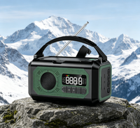 Radio d'urgence solaire à manivelle 10000mAh avec alarme SOS multifonction, lampe torche LED, radio AM/FM, sortie 5V3A