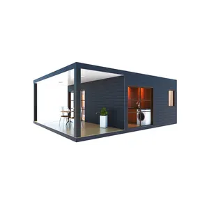 Tiny cabin house most practical space creating solution with a compact contemporary exterior and internal living space