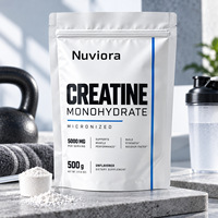 Créatine en poudre OEM en vrac 500 g sans saveur, approvisionnement direct usine pour hommes et femmes, soutien des performances musculaires