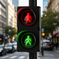 Prix réduit, vente chaude, feu de signalisation routière intelligent à LED pour passage piétonnier fixe, étanche IP65, 300 mm