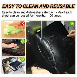 Tapis <span class=keywords><strong>de</strong></span> <span class=keywords><strong>barbecue</strong></span> en PTFE antiadhésif réutilisable <span class=keywords><strong>pour</strong></span> les grils à gaz, au charbon <span class=keywords><strong>de</strong></span> bois et électriques - Product Image 4