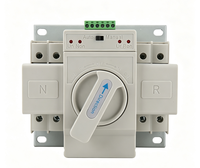 Commutateur de transfert automatique ATS 63A 2P 3P, contrôleur de commutation manuelle double alimentation