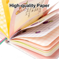 Cuaderno de Patrón Frutal de Alta Calidad con Páginas a Color, Estilo Corazón de Niña, para Estudiantes, Literatura y Arte, Regalo, Cosido, 96 Hojas Impresas