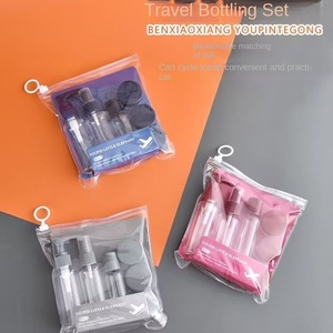 Lot de 5 flacons de voyage portables multi-couleurs au toucher doux pour lotion, nettoyant, shampoing et maquillage – Vente en gros - Product Image 5