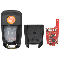 Llave Remota Universal Xhorse XKBU21EN con Cable, 4 Botones, Llave Flip Xhorse VVDI, Clave VVDI de Xhorse
