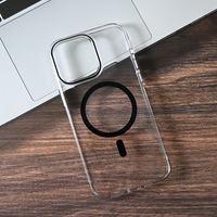 Coque de téléphone portable transparente magnétique rigide en PC Clear Fashion pour iPhone 18 17 16 15 14 13 Pro Max, anti-jaunissement, protection intégrale