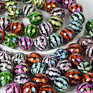 16mm Acrylic Printed Glossy Watermelon Mixed <b>Color</b> Skin <b>Beads</b> DIY Handmade Stringing Pen Mobile Phone Chain Accessory Component - Product Image 1