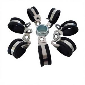 ตัวหนีบสายเคเบิลและสายยางแบบปรับได้ ทำจากสแตนเลส พร้อมห่วงยางรองรับแรงกระแทก ระบบวัดแบบเมตริก รับน้ำหนักได้ 1000 กิโลกรัม - Product Image 1