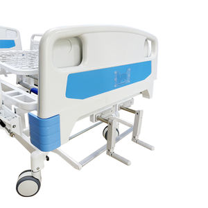 Lit d'hôpital à manivelle à deux fonctions certifié ISO pour soins à domicile Lit médical pour patients en acier ABS plastique - Product Image 5