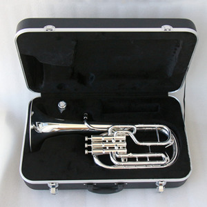 Cuerno de <span class=keywords><strong>tenor</strong></span> de la mejor calidad en Eb Alto Saxhorn Copia Trompeta plateada de marca famosa - Product Image 6