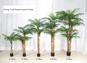 Wangzu Bonsaï artificiel <span class=keywords><strong>Phoenix</strong></span> Loureirii à tronc robuste en PVC, aspect peau de bananier naturelle, plante verte pour intérieur et extérieur, pour aménagement paysager - Product Image 6
