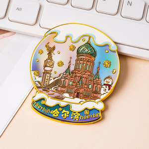 थोक कस्टम जस्ता मिश्र धातु यूव प्रिंटिंग फ्रिज चुंबक स्मारिका उपहार के लिए शहर के ऐतिहासिक पर्यटक आकर्षण के साथ - Product Image 1