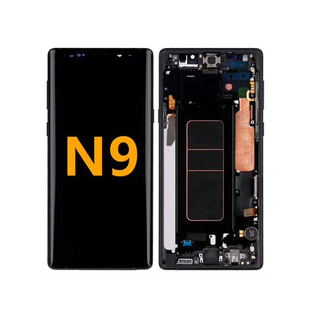 Original Quality Complete Mobile Phone LCD Screen Display with Frame for Samsung Note 9 1-Year Warranty