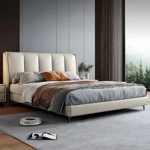 China Fabriek Kwaliteit Stof Metaal Zwart Gestoffeerd Getuft Jenny Lind Bed King Queen Size Barok Gestoffeerd Bed