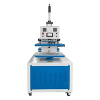 Automatische Doppelkopf-Pneumatik-Heißprägemaschine für Flach-Thermotransfer von Kleidungslogos