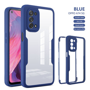 Funda de protección completa 360 para móvil, cubierta de doble cara para <span class=keywords><strong>Realme</strong></span> 8 8i <span class=keywords><strong>C21</strong></span> Pro, OPPO A54 A72 A94 A93 A16 A92 A74 A15 A52 A53 A55 - Product Image 1