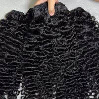 Vente en gros d'usine, vendeur de paquets d'extensions de cheveux humains indiens bouclés bruts vierges à double tirage