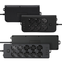 Multiprise standard européenne avec interrupteur principal, 6/10 prises CA + 3 USB + 1 port Type-C, rallonge haute capacité 16A