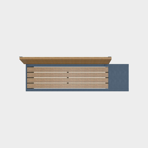 BDB <b>Metal</b> <b>Outdoor</b> Park <b>Bench</b> with Side Table Weather Resistant Patio Seating - Product Image 4
