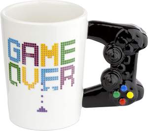 Tasse à thé ou à café en céramique en forme de manette de jeu moderne - Accessoires amusants pour la maison, cadeaux mignons, ensemble de tasses pour le <span class=keywords><strong>Secret</strong></span> Santa - Product Image 1