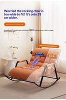 Fauteuil à bascule Long Forest pour adulte, fauteuil inclinable, pour balcon, maison, loisirs, canapé paresseux simple, fauteuil double, en tissu, minimaliste, moderne