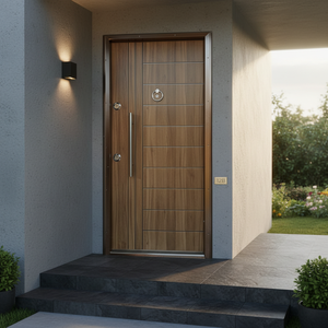 Porte de sécurité en acier à une seule feuille TECHTOP - Porte principale en métal antivol robuste avec cadre pour maison - Product Image 5