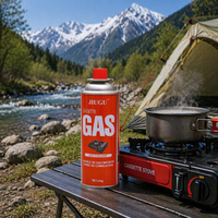 Barbecue portable en métal à gaz butane pour camping extérieur, avec charbon de bambou, coupe-vent, réglable, facile à utiliser, pour cuisine