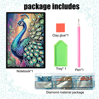Kit de Diario de Pintura de Diamantes 5D, Set Completo de Manualidades con Diamantes de Imitación, Cuaderno de Arte de Diamantes en Blanco para Proyectos de Arte Hechos a Mano