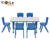 YIQILE asilo nido per bambini 'other mobili per bambini con 6 persone liftabled tavoli e sedie da tavolo di colore puro per la scuola materna