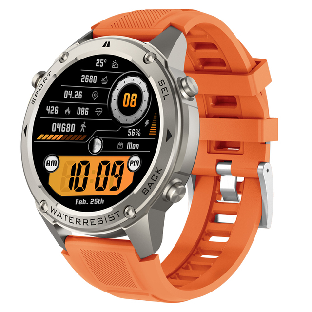 2026 Smart Watch 1.43inch AMOLED 500mAh Battery 5ATM Waterproof BT Calling GPS Fitness Tracking with Compass & Calendar
