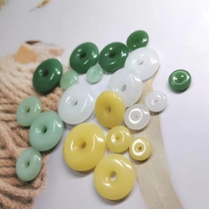 Piedra de cristal de 10~30mm con forma de hebilla de la paz, Jade Blanco de cristal, Zafiro, Jaspe, Colgante de cristal con forma de donut para fabricación de joyas DIY/accesorios - Product Image 3