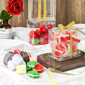 Tùy Chỉnh Rõ Ràng Hình Chữ Nhật Vật Nuôi Hộp Quà Tặng Cho Đám Cưới Bên Ủng hộ Hộp Cho Điều Trị Kẹo Cupcakes Sôcôla Cho Sushi Thực Phẩm Đóng Hộp - Product Image 5