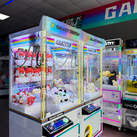 Machine à griffes commerciale pour un joueur avec lecteur de cartes, machine de jeu d'arcade d'intérieur pour parcs d'attractions et centres commerciaux