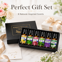 Lot de 6 Huiles Essentielles Pures en Promotion – Coffret Cadeau d'Aromathérapie Parfum Lavande – Liquide Écologique pour Diffuseur Domestique et Fabrication de Bougies