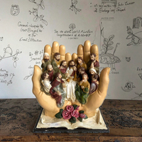 Figurines de la Dernière Cène personnalisées faites à la main, artisanat religieux chrétien en résine, art populaire, décoration intérieure, crèche, artisanat religieux de Jésus