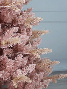 <span class=keywords><strong>Sapin</strong></span> de Noël artificiel pré-éclairé de 150 cm x 180 cm avec lumières LED, fonctionne sur piles, <span class=keywords><strong>petit</strong></span> <span class=keywords><strong>sapin</strong></span> rose de 1,5 m pour table, utilisation intérieure - Product Image 4