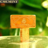 Barres de lingots de cuivre pur 999, 10 grammes, en métal cuivre, fer, C91