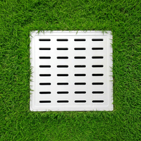 Grille de drainage routière carrée en PRV de qualité ingénierie Wave 600x600mm 5-T avec couvercle d'accès
