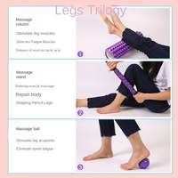 Rouleau de massage en mousse EVA et PVC de qualité supérieure, bâton de yoga creux à picots pour le massage des méridiens, idéal pour la salle de sport et la maison