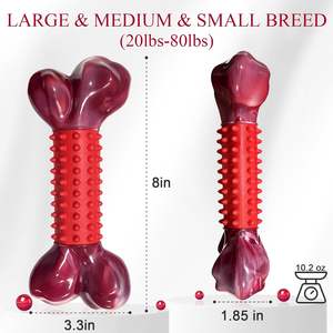 Giocattoli duri per cani per masticatori aggressivi di grande razza, sapore di manzo cane da masticare osso, <span class=keywords><strong>Nylon</strong></span> e gomma giocattolo da masticare per cani di taglia media - Product Image 4