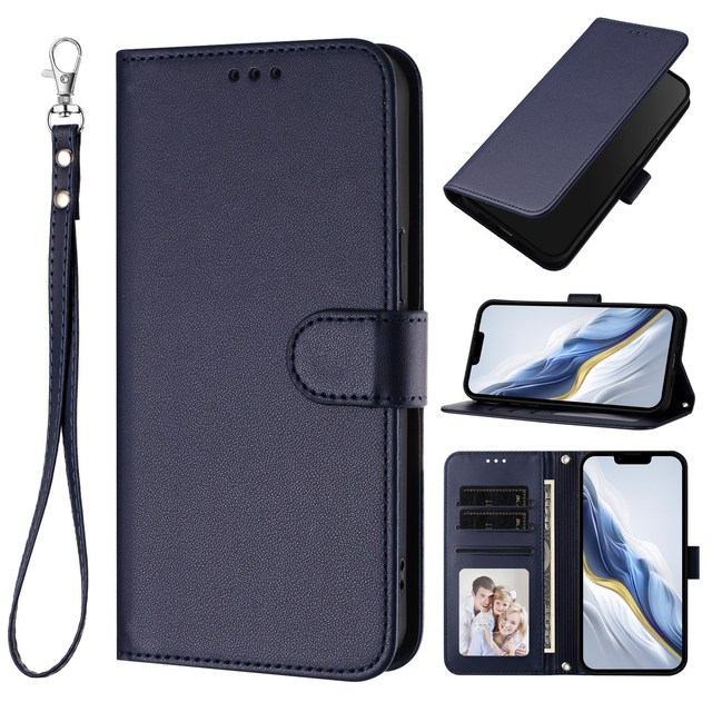 New Compatible case for Redmi Note 13 14 Pro 4g 5g Solid Color Leather Texture Card Slot Lanyard Wallet Leather case K80 Turbo 3