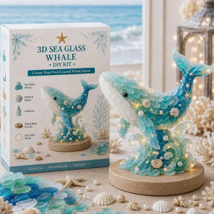 DIY Sea Glass 3D Art Kit Resin Craft Set with Assorted Animal Holiday Shapes for Home Decor Ornament Handmade Gift - Product Image 4