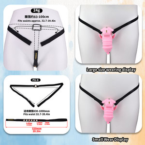 男性チャスティティケージ軽量チャスティティベルトペニスリング付きシリコン中空ディルドSexToy男性用 - Product Image 3