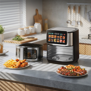 Four à Friture Sans Huile Grande Capacité 15L avec Fenêtre de Visualisation, Écran Tactile Numérique, Friteuse Intelligente Sans Huile, Grille-Pain Intelligent - Product Image 2