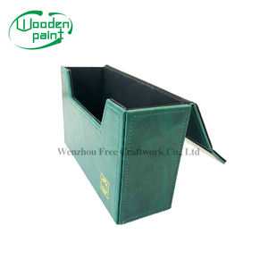 Bureau vert cosmétique support de stockage sac à thé boîte en cuir PU maison tissu organiser voiture articles divers timbres-<span class=keywords><strong>poste</strong></span> anniversaires livre - Product Image 2
