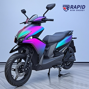Motocicletas eléctricas de 1500W para adultos Potente moto de carreras con faros redondos dobles 80 km/h Velocidad máxima 1500W Potencia - Product Image 5