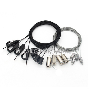 Kit de Suspension de <span class=keywords><strong>crochet</strong></span> de mousqueton de freinage en alliage de Zinc noir montage au plafond <span class=keywords><strong>pour</strong></span> <span class=keywords><strong>plafonnier</strong></span> LED système de suspension lumière linéaire - Product Image 1